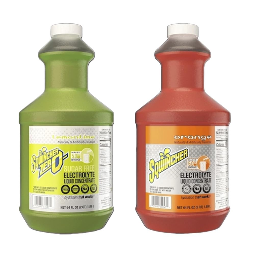 64 oz Zero Sugar Electrolyte Liquid Concentrate, Orange & Lemon-Lime Twin Pack
