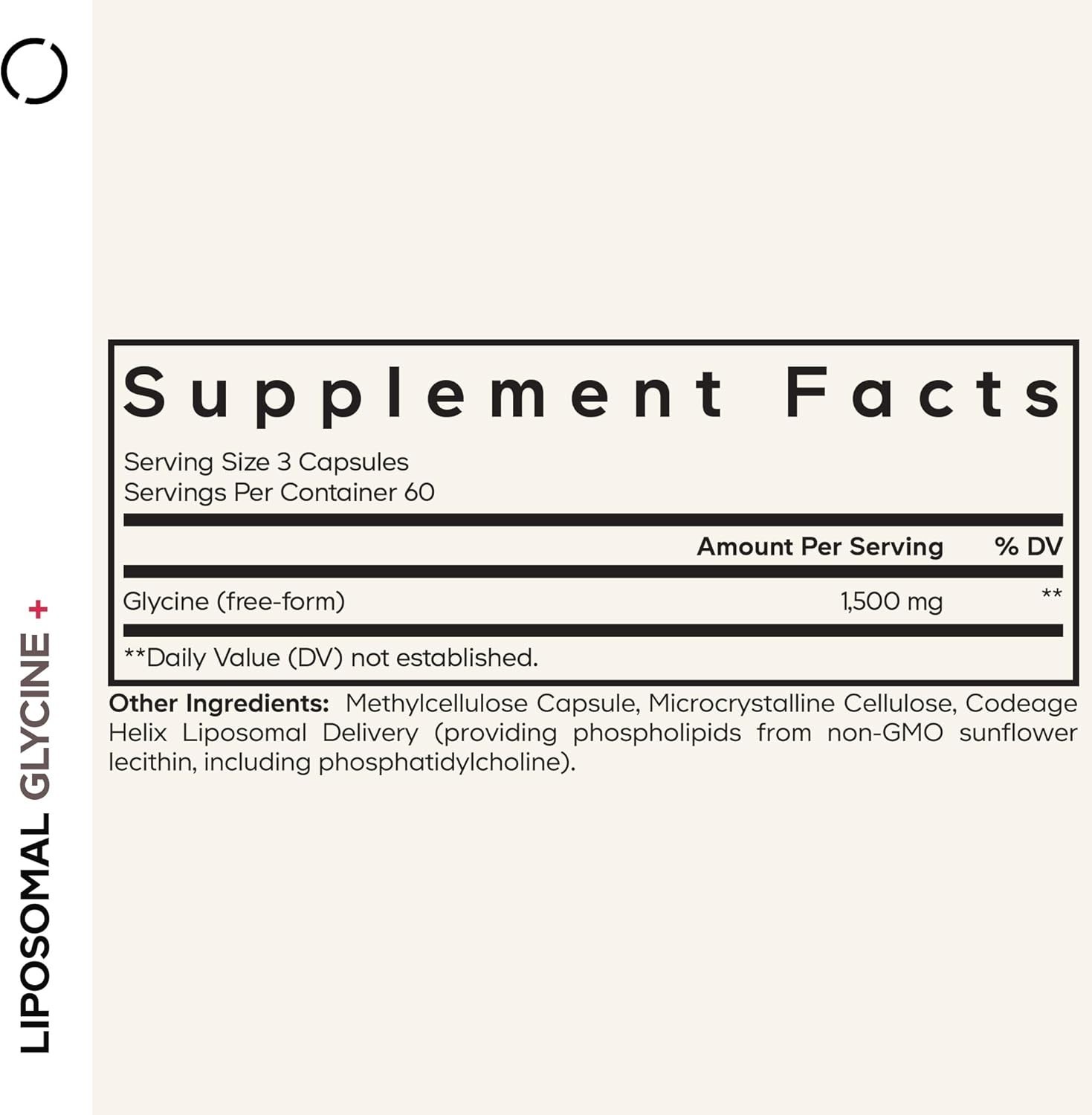 Liposomal Glycine+ Supplement – 180 Vegetable Capsules (60 Servings)