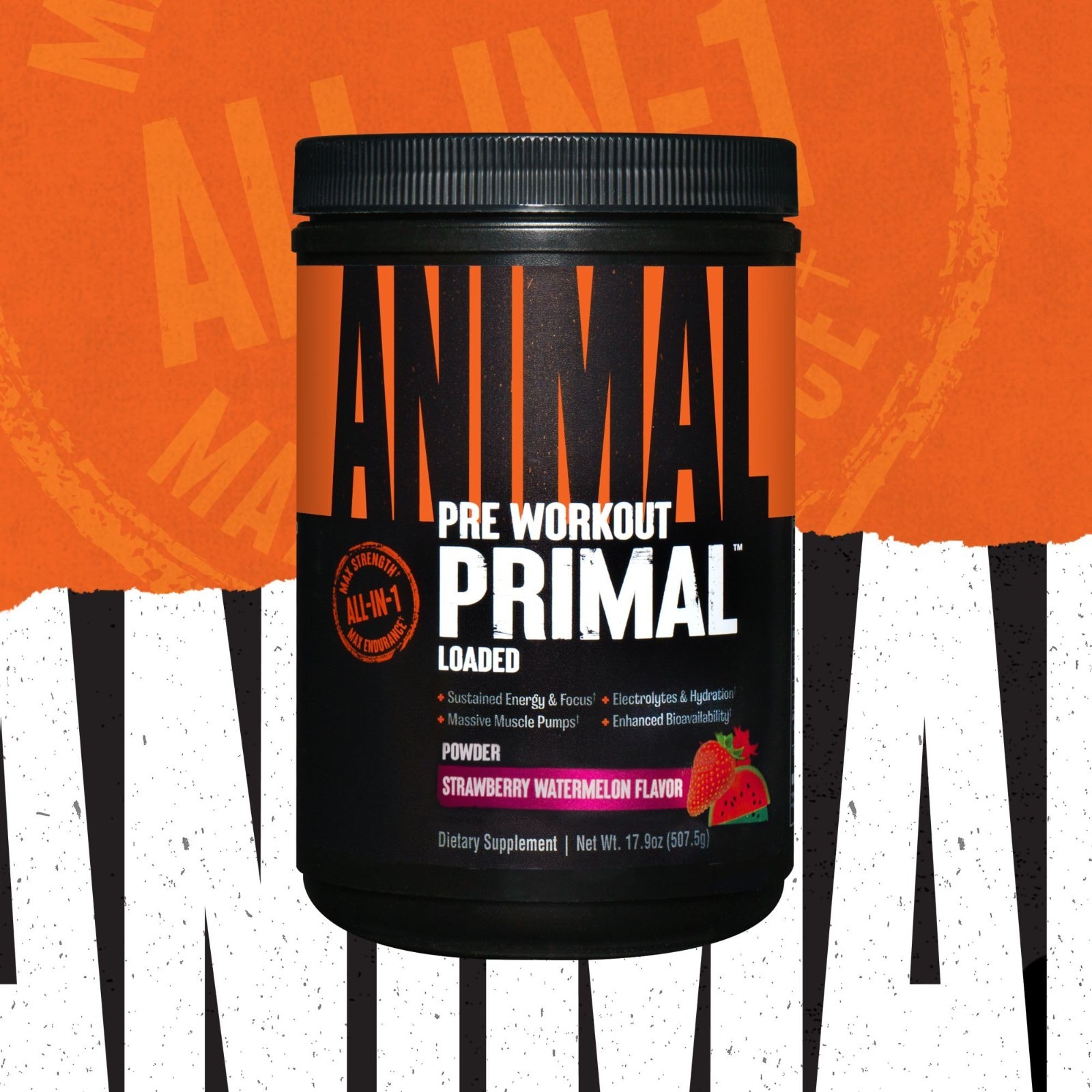 Hydration & Preworkout Powder with Beta Alanine, Caffeine, Electrolytes – Strawb