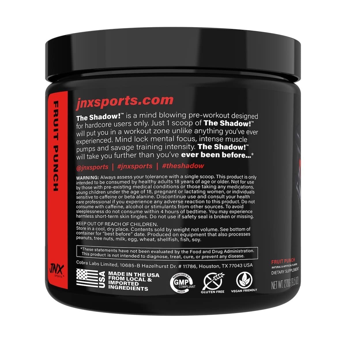 Strong Pre Workout Powder, High Stim Energy Booster, 350mg Caffeine, Fruit Punch
