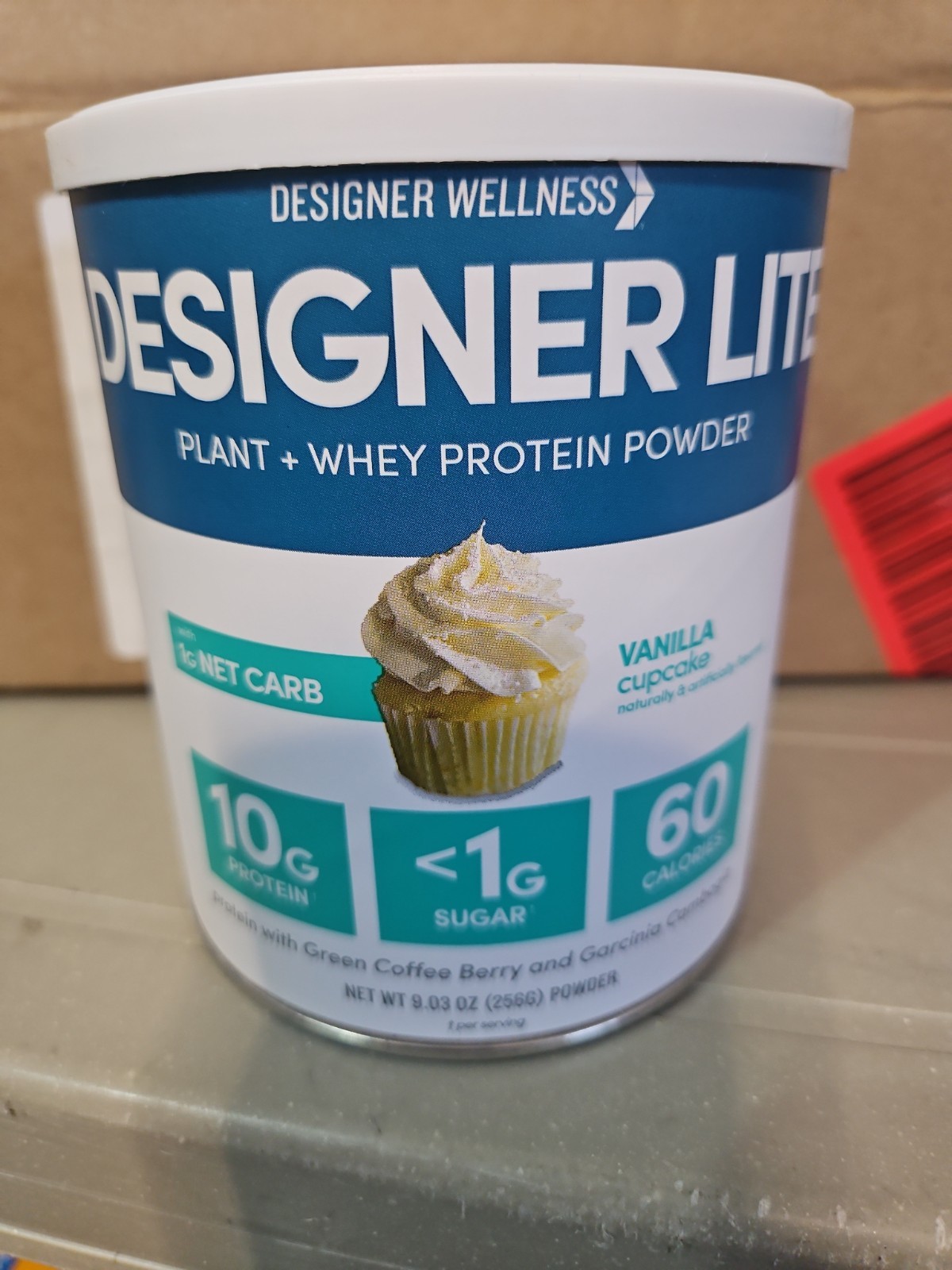 (3)Designer Lite, Plant + Whey Protein Powder, Vanilla Cupcake, 9.03 oz (256 g)