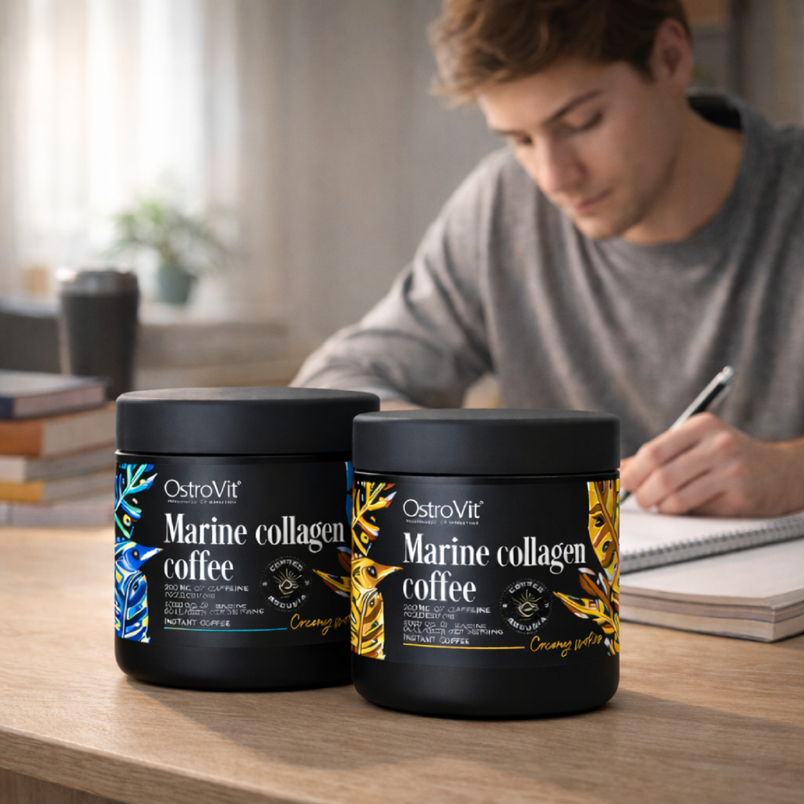 OSTROVIT MARINE COLLAGEN COFFEE- 150 g – caffeine – skin hair nails bones energy