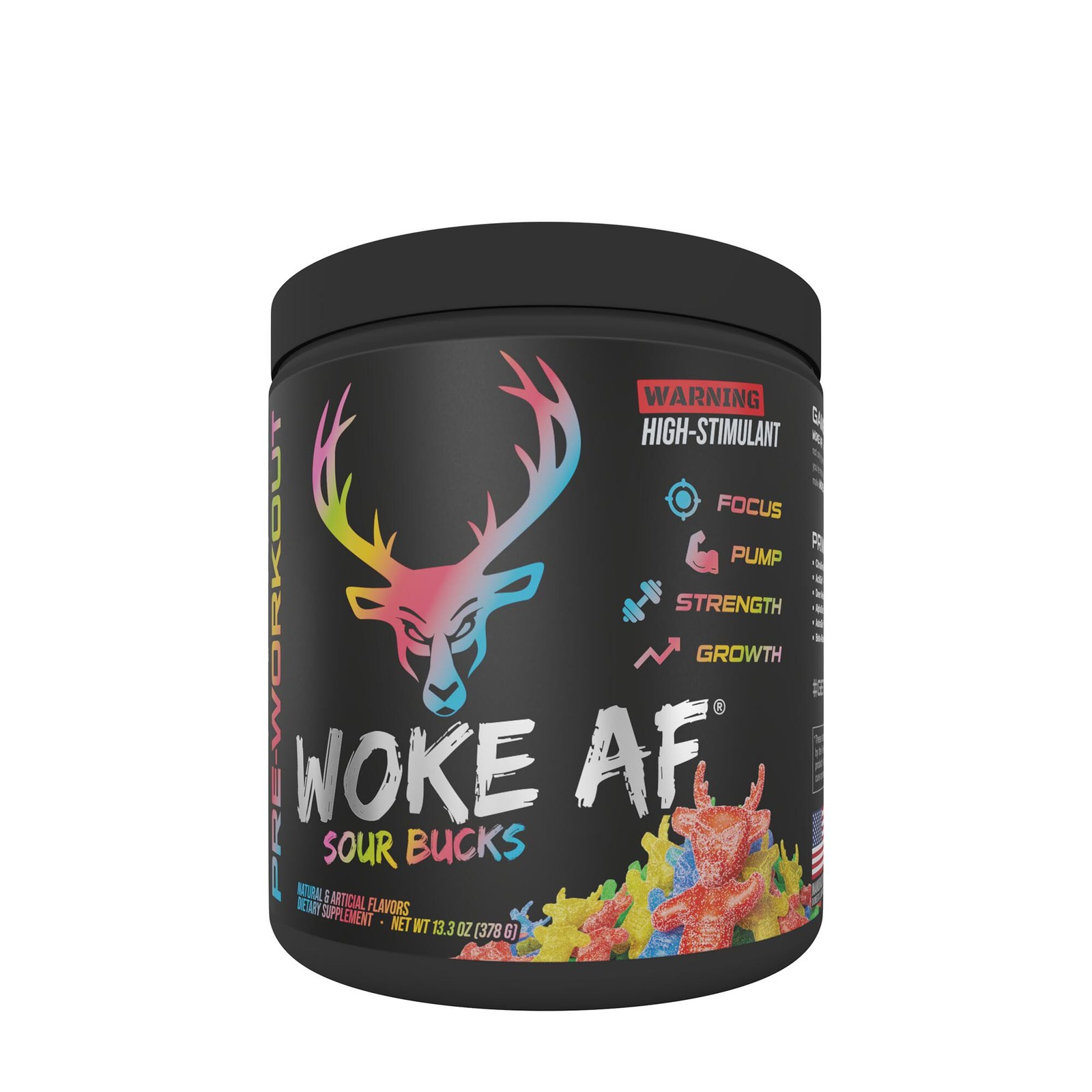 Woke AF™ Nootropic Preworkout – Sour Bucks (30 Servings)