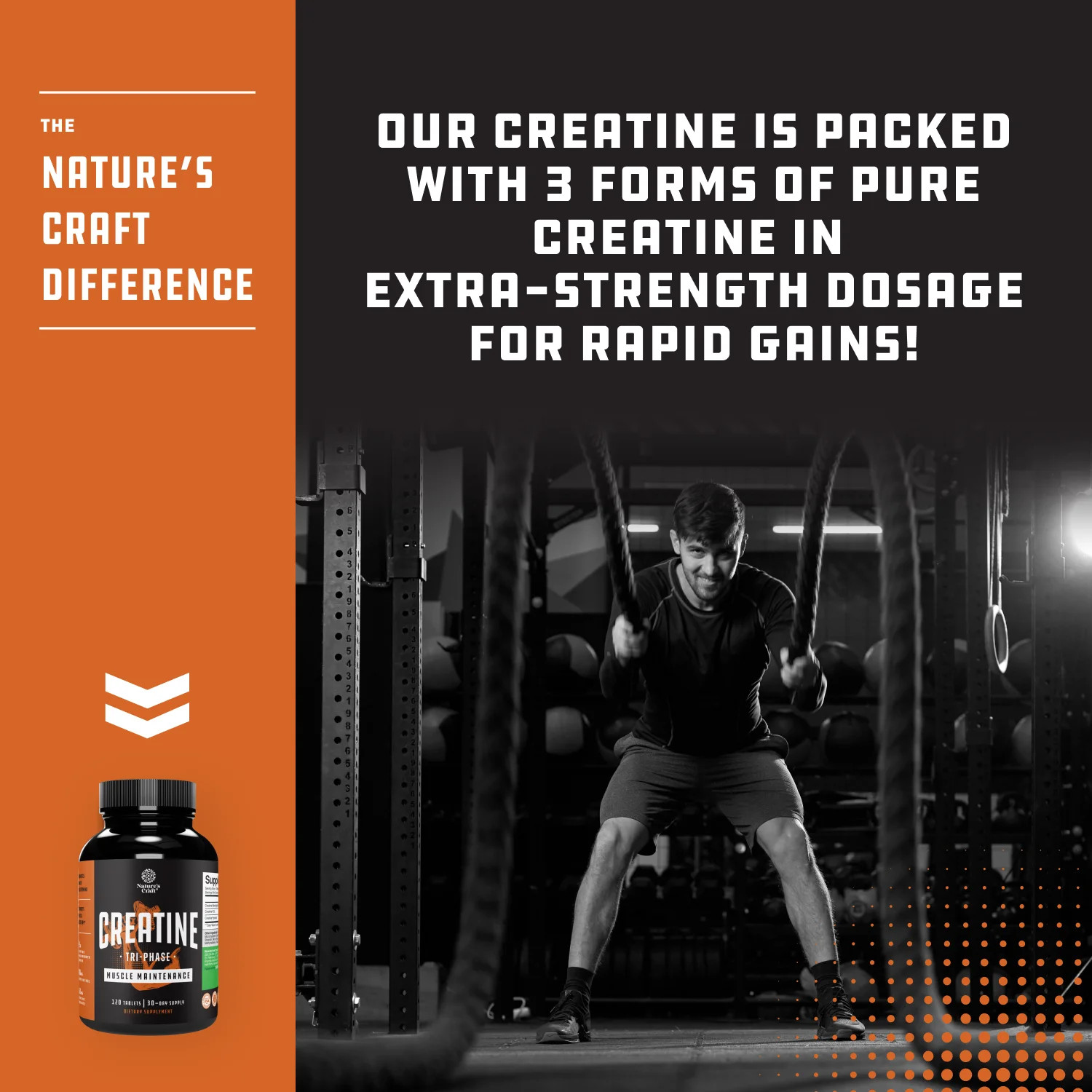 High Strength Tri Phase Creatine Pills – Muscle Mass Gainer Muscle Recovery 3/26