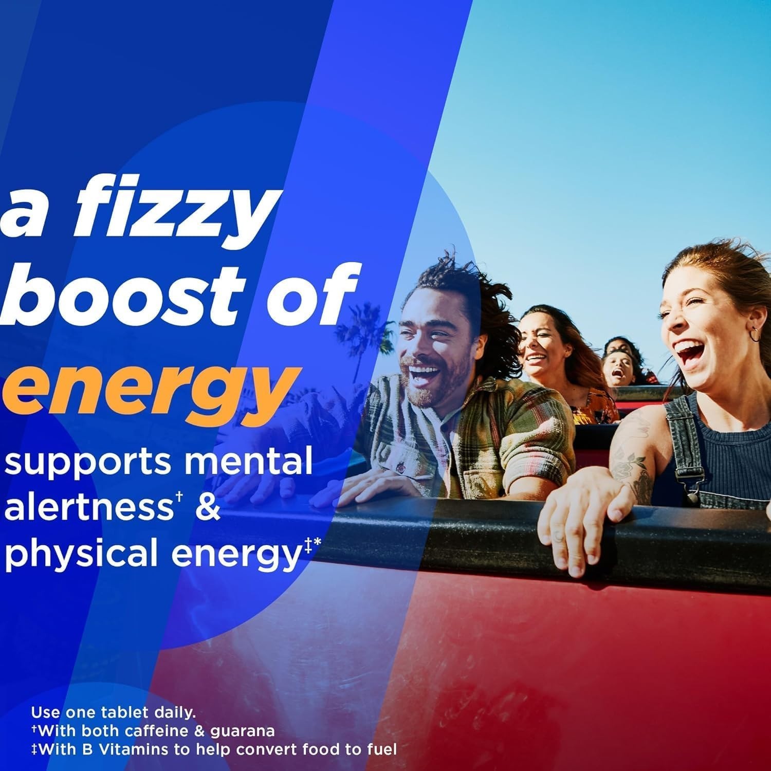 Energy Boost: Caffeine & Guarana, B Vitamins, Supports Mental Alertness and P…