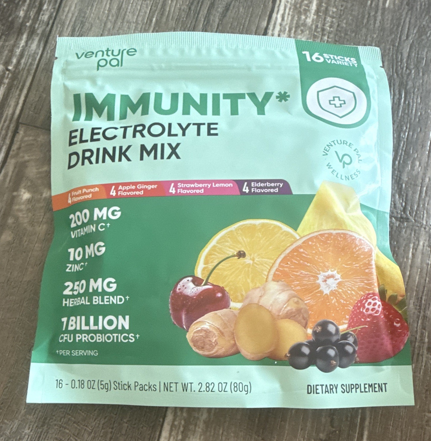 Venture Pal Immunity Electrolyte Drink Mix Sugar-Free Vegan Variety 16 Pack