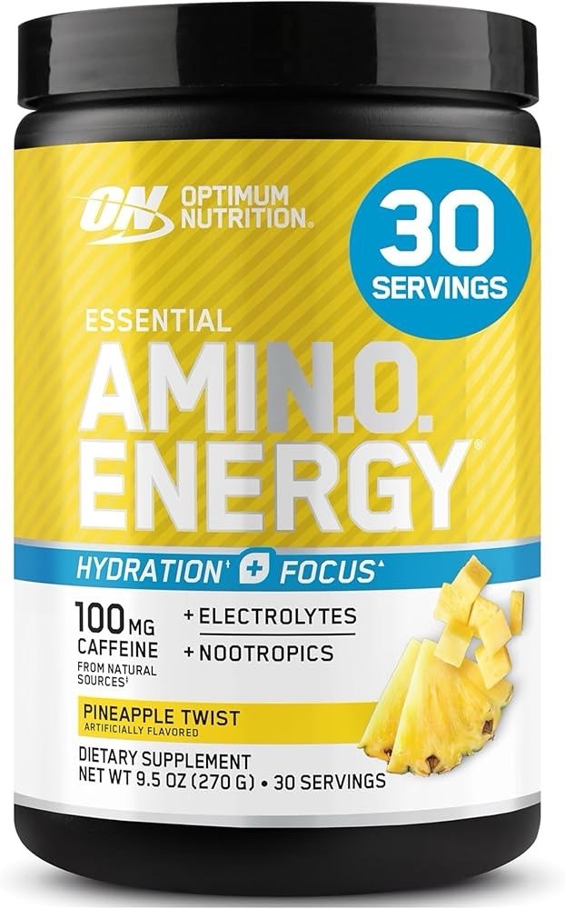 Optimum Nutrition Essential Amino Energy, Pineapple Twist Sugar-Free 30 Servings