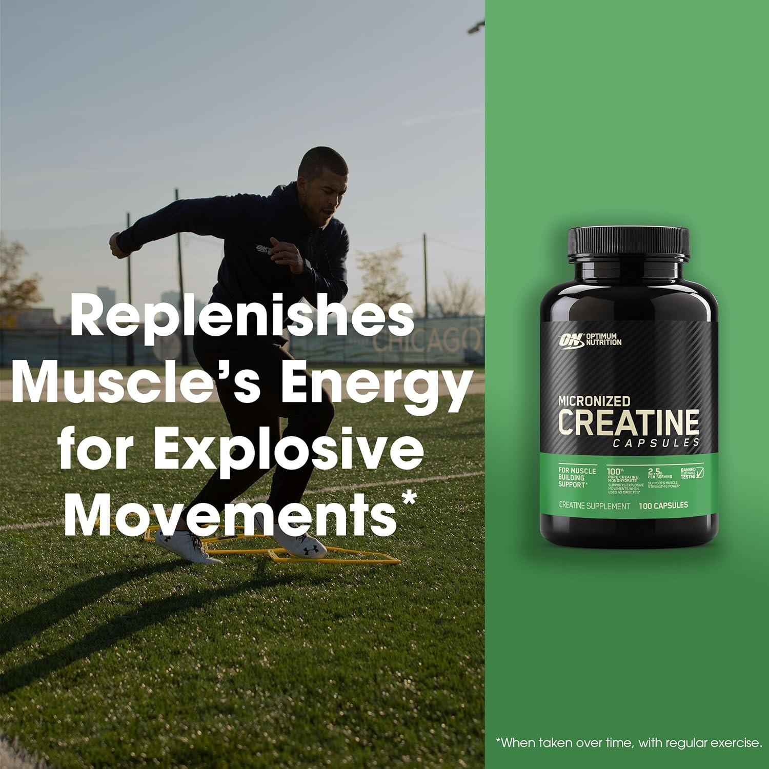 Micronized Creatine Monohydrate Capsules, 2500mg, Keto-Friendly, 100 Capsules