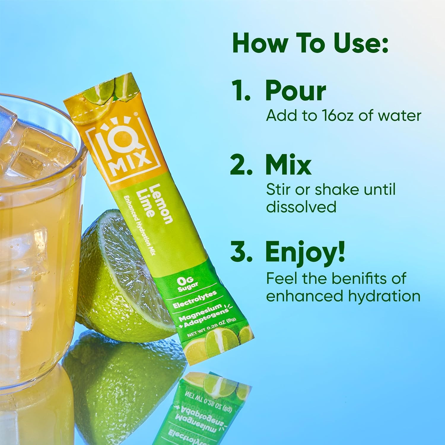 IQMIX Hydration Electrolyte Powder – 4-In-1 Formula for Hydration, Mental Clarit