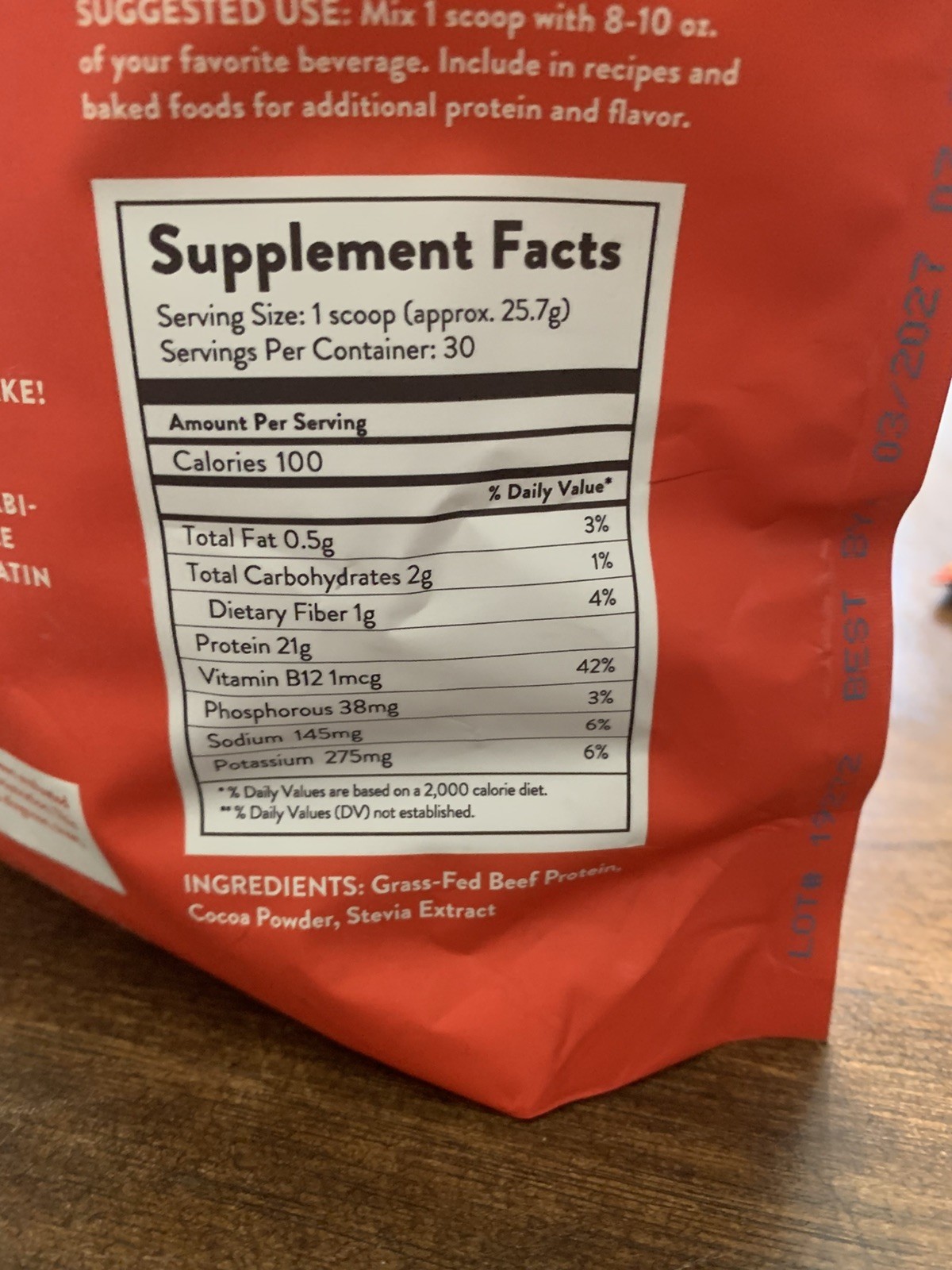 Equip Foods Grass-Fed Prime Protein Isolate Powder, Chocolate, 1.7lb