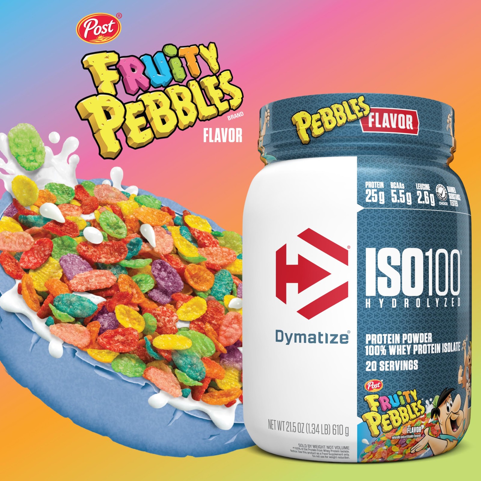 Dymatize x Fruity Pebbles ISO100 Whey 5 Pound (Pack of 1),