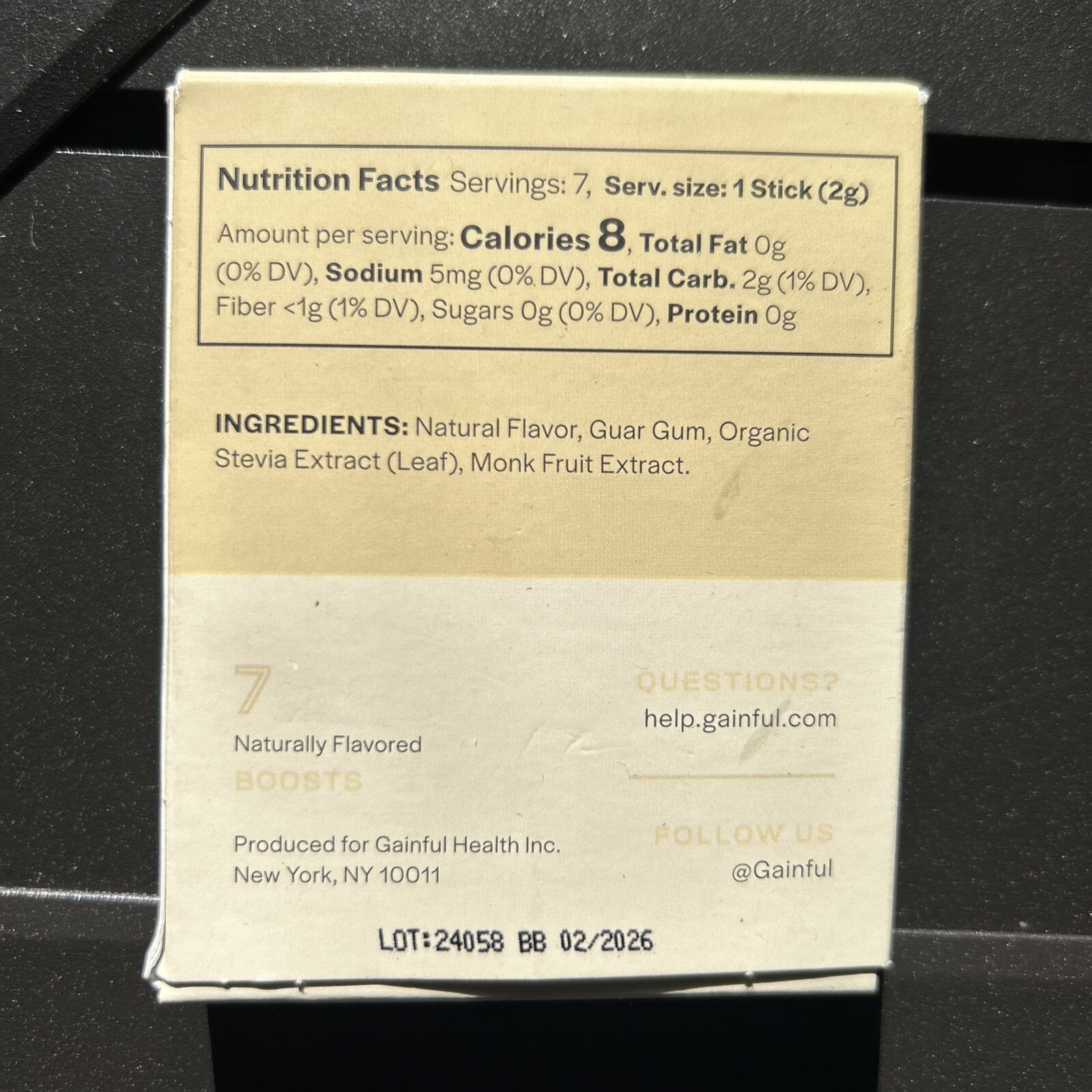 Gainful Madagascar Vanilla Flavor Boost 7 Pack 1 Box