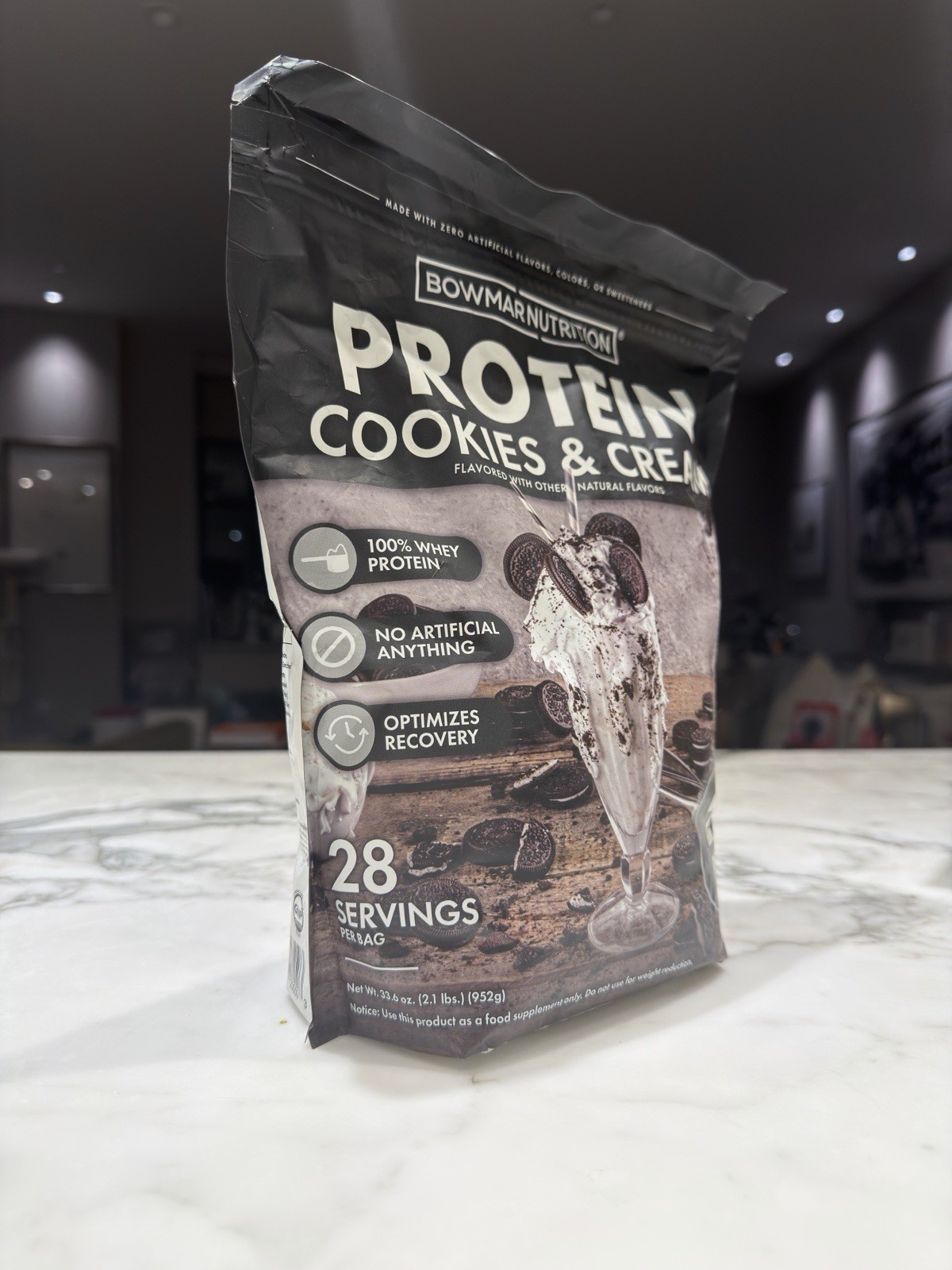 Bowmar Nutrition Whey Protein Powder Cookies & Cream 28 Servings 22g