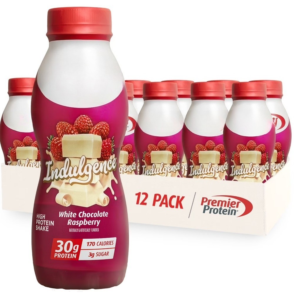 Indulgence Shake, White Chocolate Raspberry, 30g Protein, 11.5 Fl Oz, 12 Ct