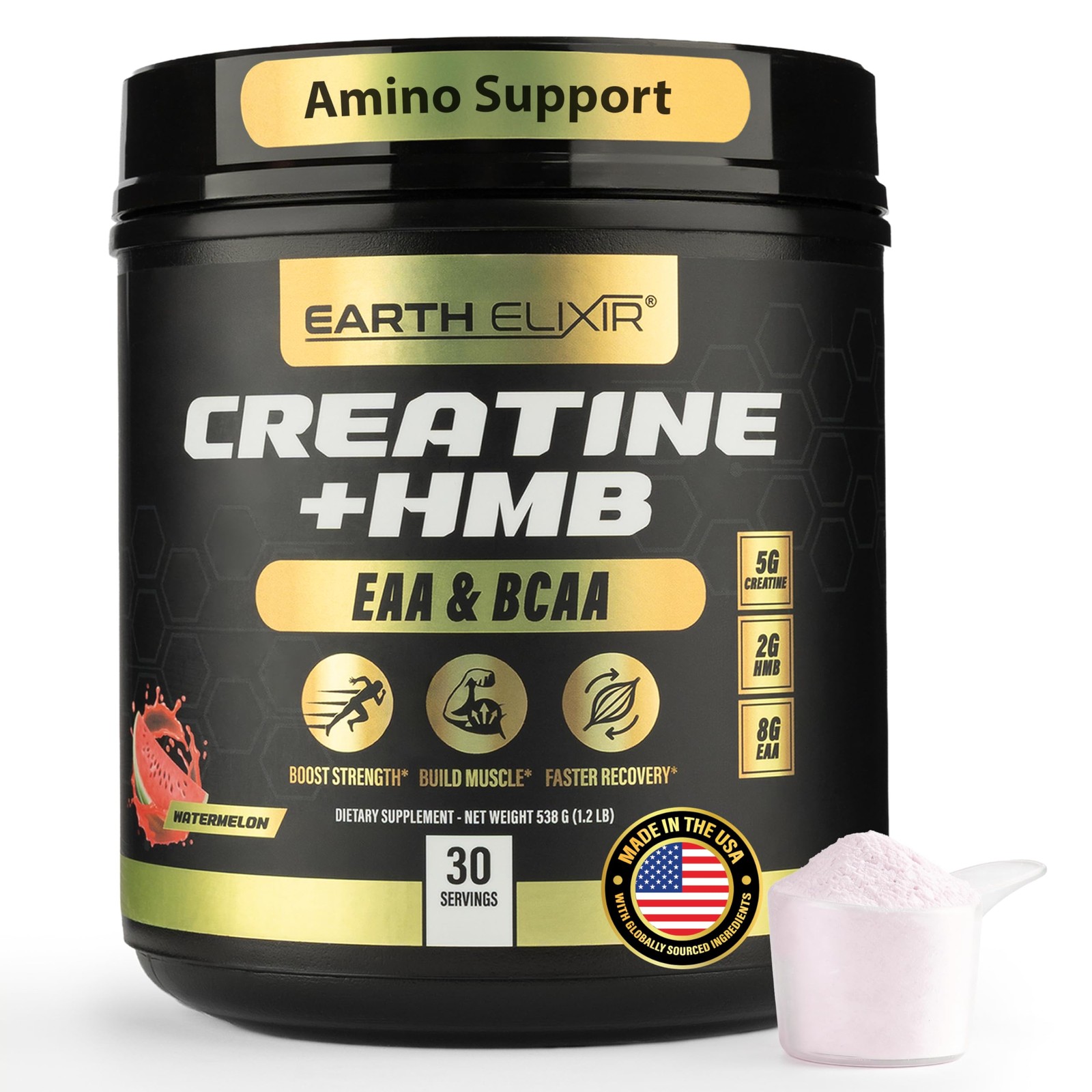 Creatine HMB Supplements for Men and Women w/Essential Amino Acids | EAA & BC…