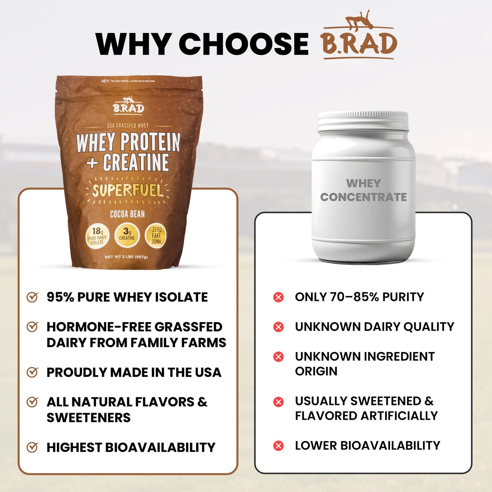 B.rad Superfuel – Grass Fed Whey Protein Isolate Boosted with Creatine | Farm…