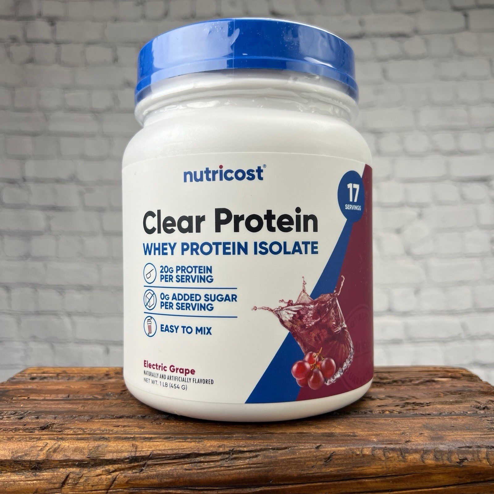 Nutricost Clear Whey Protein Isolate Powder, Electric Grape, 1 lb