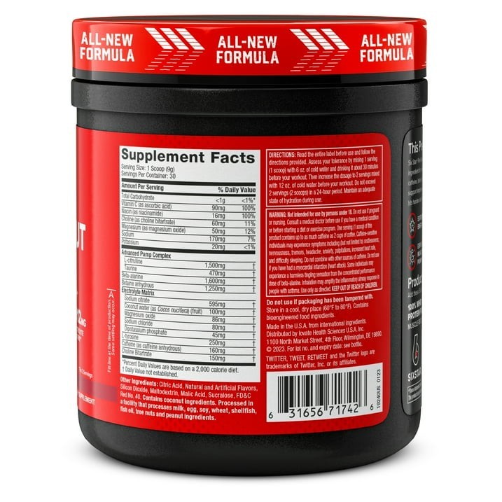 Pre-Workout Powder Explosion 2.0 Electrolyte Matrix, Fruit Punch, 9.52 oz