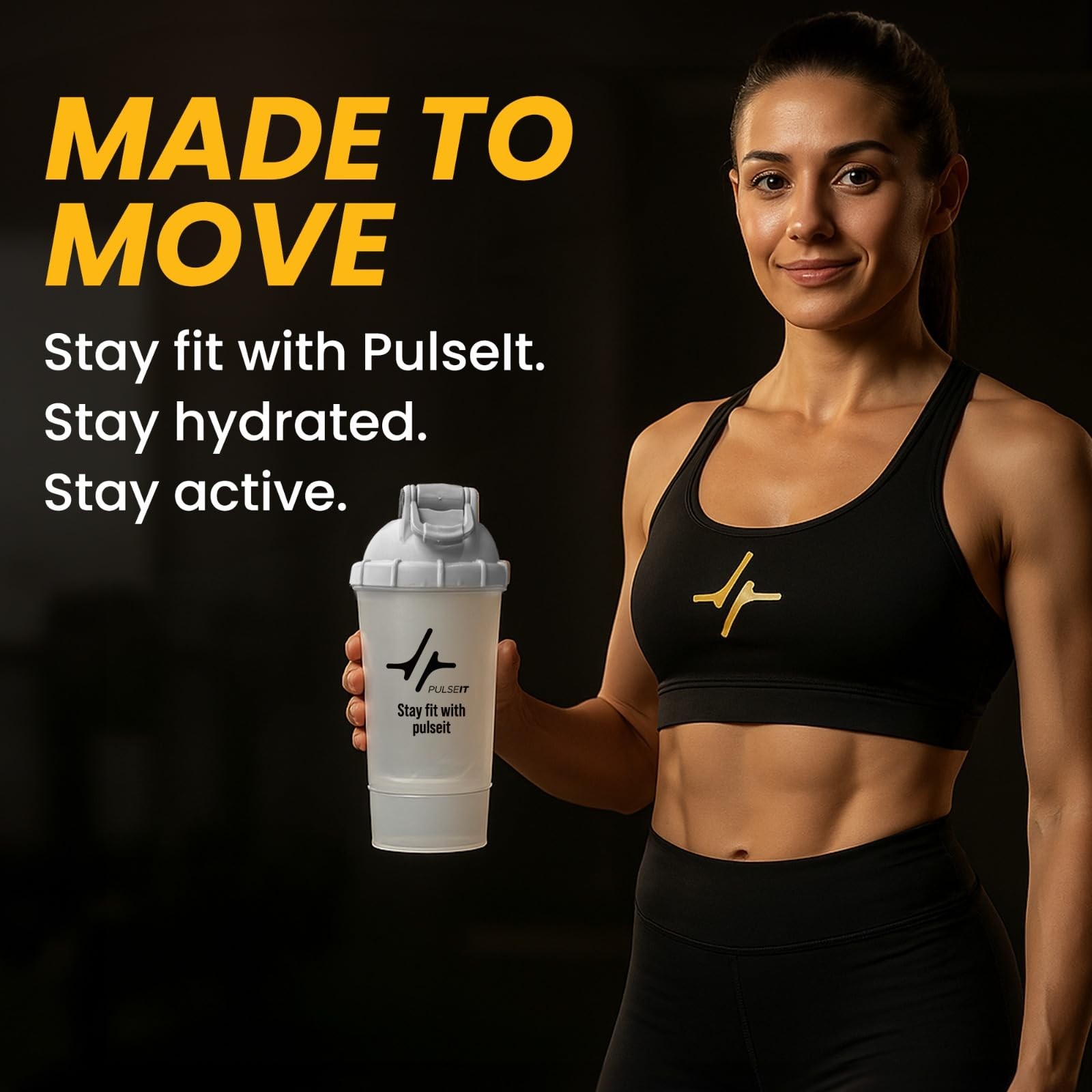 PulseITHydraFlow Shaker 500ml | 2 Storage BPA Free Grey