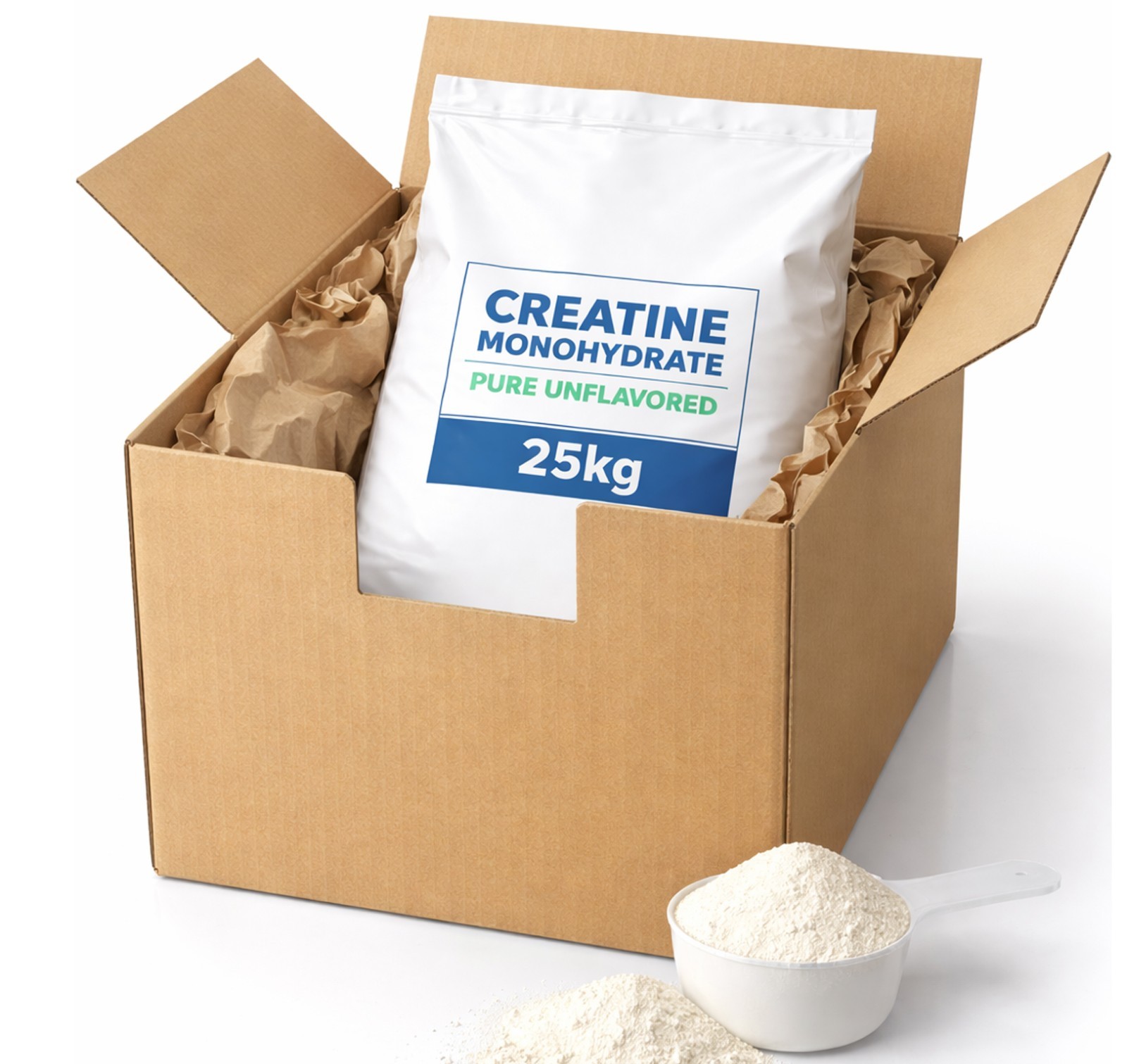 25kg Creatine Monohydrate Powder Bulk Pure Unflavored Muscle Energy Supplement