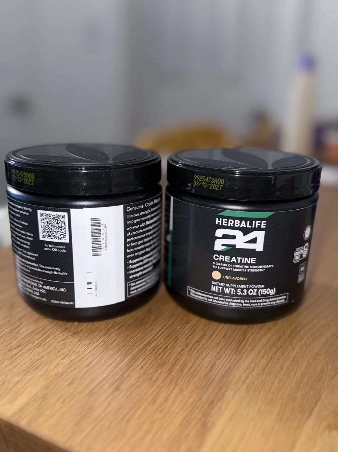 (2) Herbalife Creatine Monohydrate 5.3oz Unflavored to Support Muscle Ex 2/27