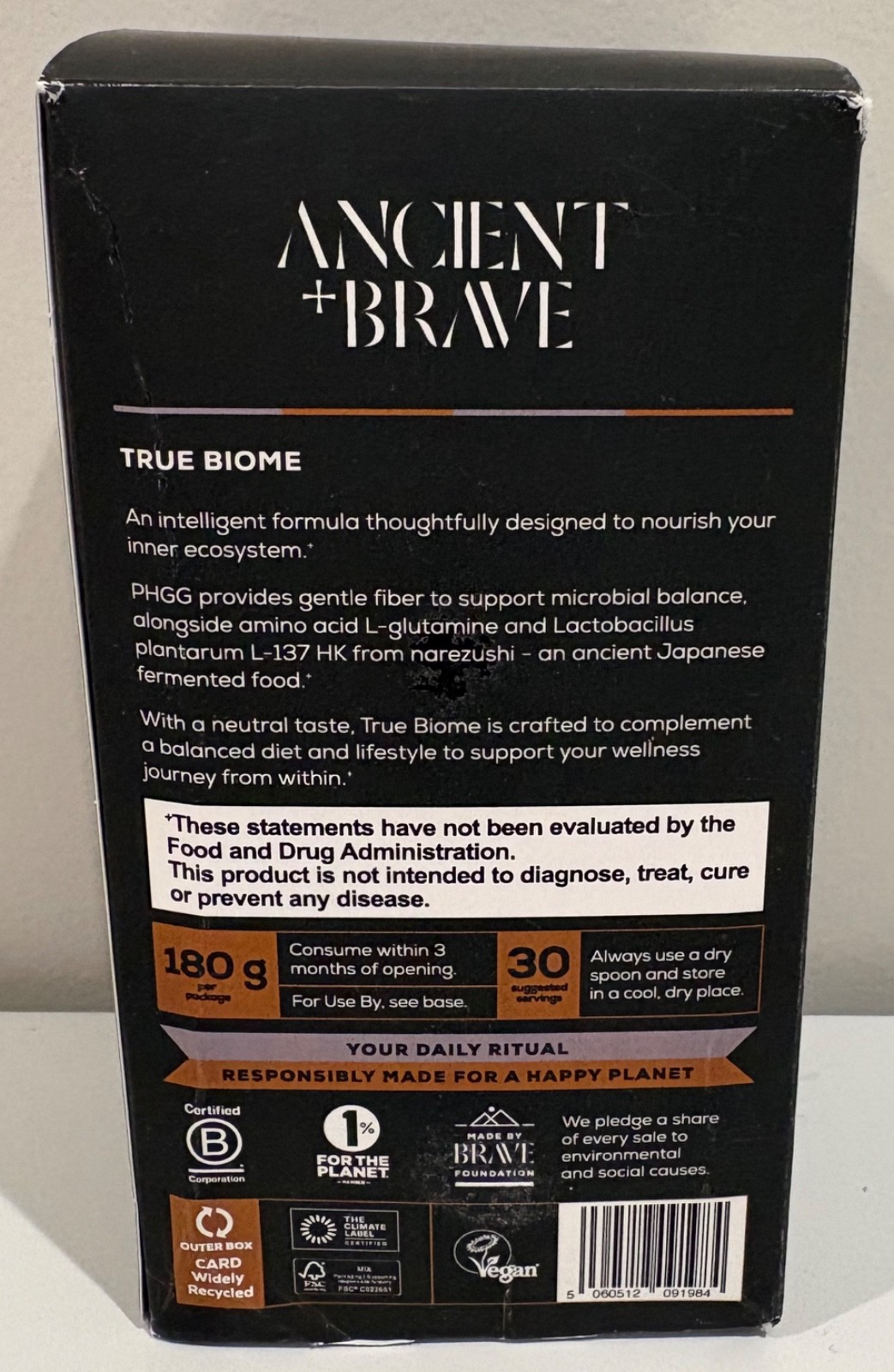 Ancient + Brave True Biome | 180g | 30 Servings – New in Box