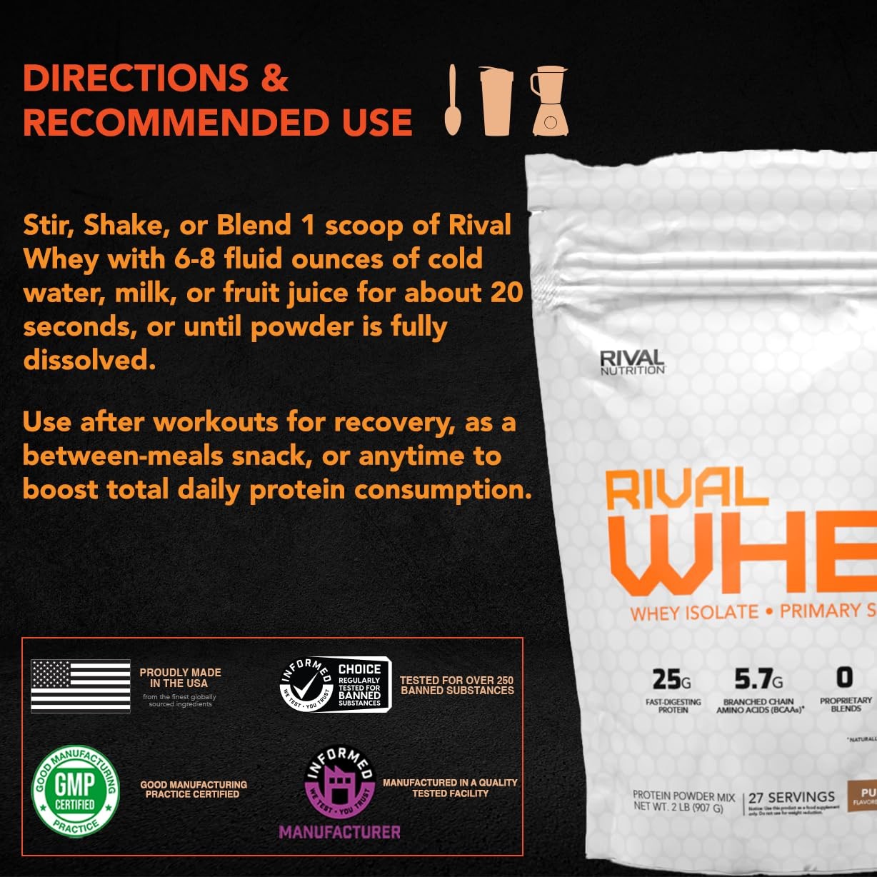 Naturally Flavored Rival Whey – Pure Chocolate 2lb
