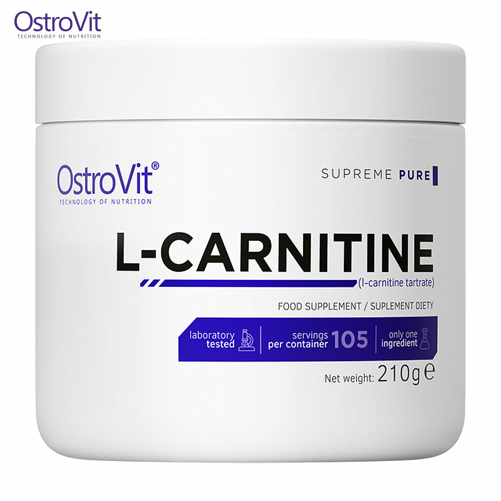 OSTROVIT L-CARNITINE 105 SERVINGS! Weight Loss – Turn Fat Into Energy Fat Burner