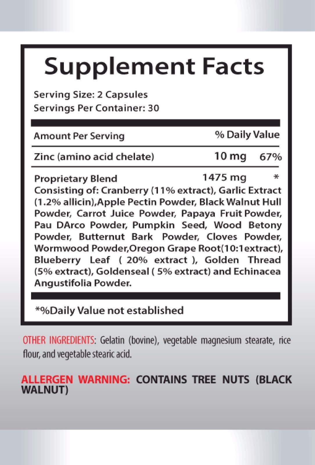 Anti-aging men – ANTI PARASITE – GRAY HAIR COMBO – immune system support