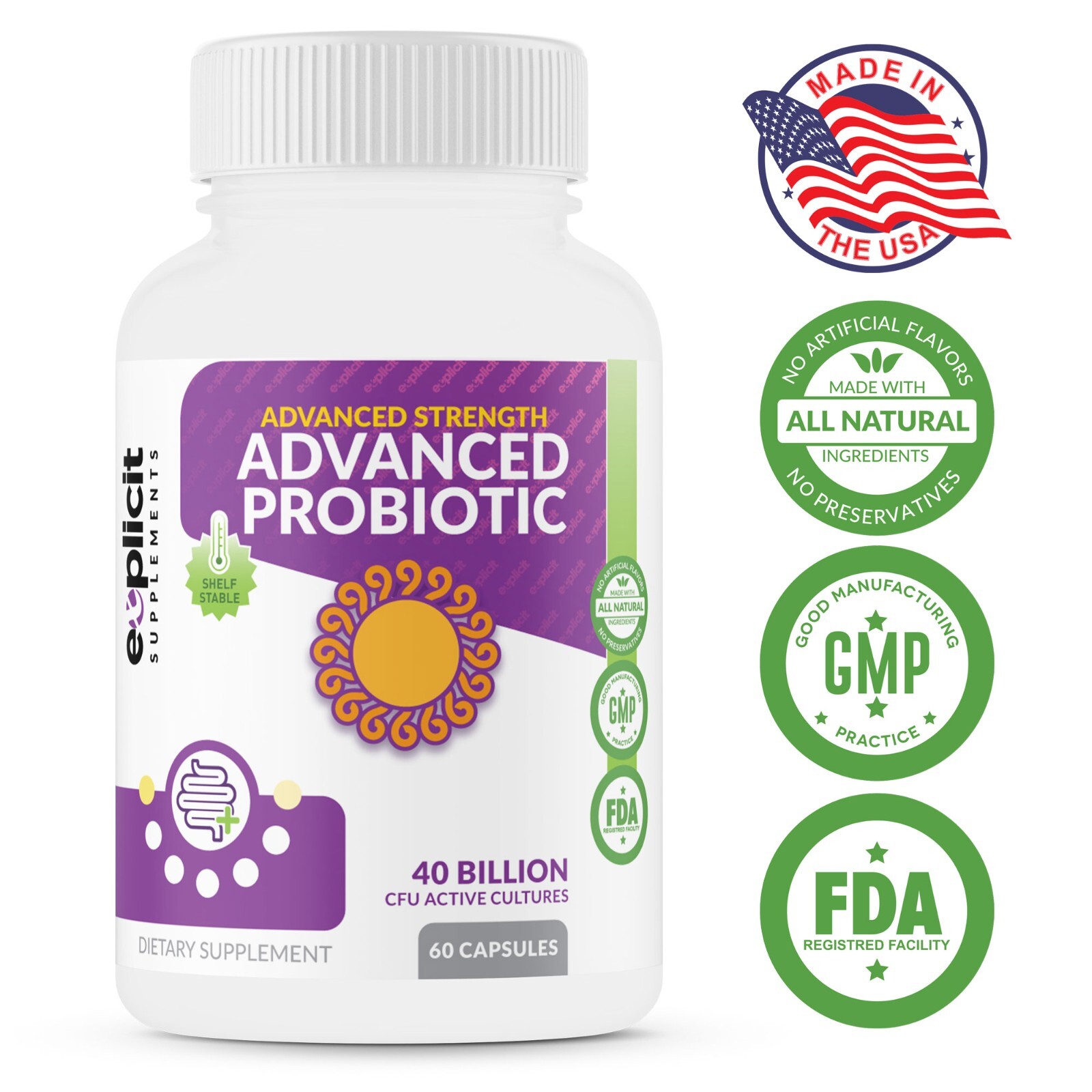 Advanced Probiotics – 40 Billion CFUs – Better than Align Jarro Culturelle