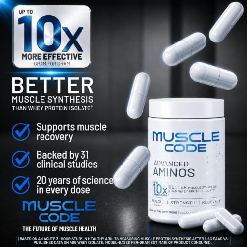 NAUTILUS Muscle Code Essential Amino Acid Capsules – Muscle Synthesis & Repair &