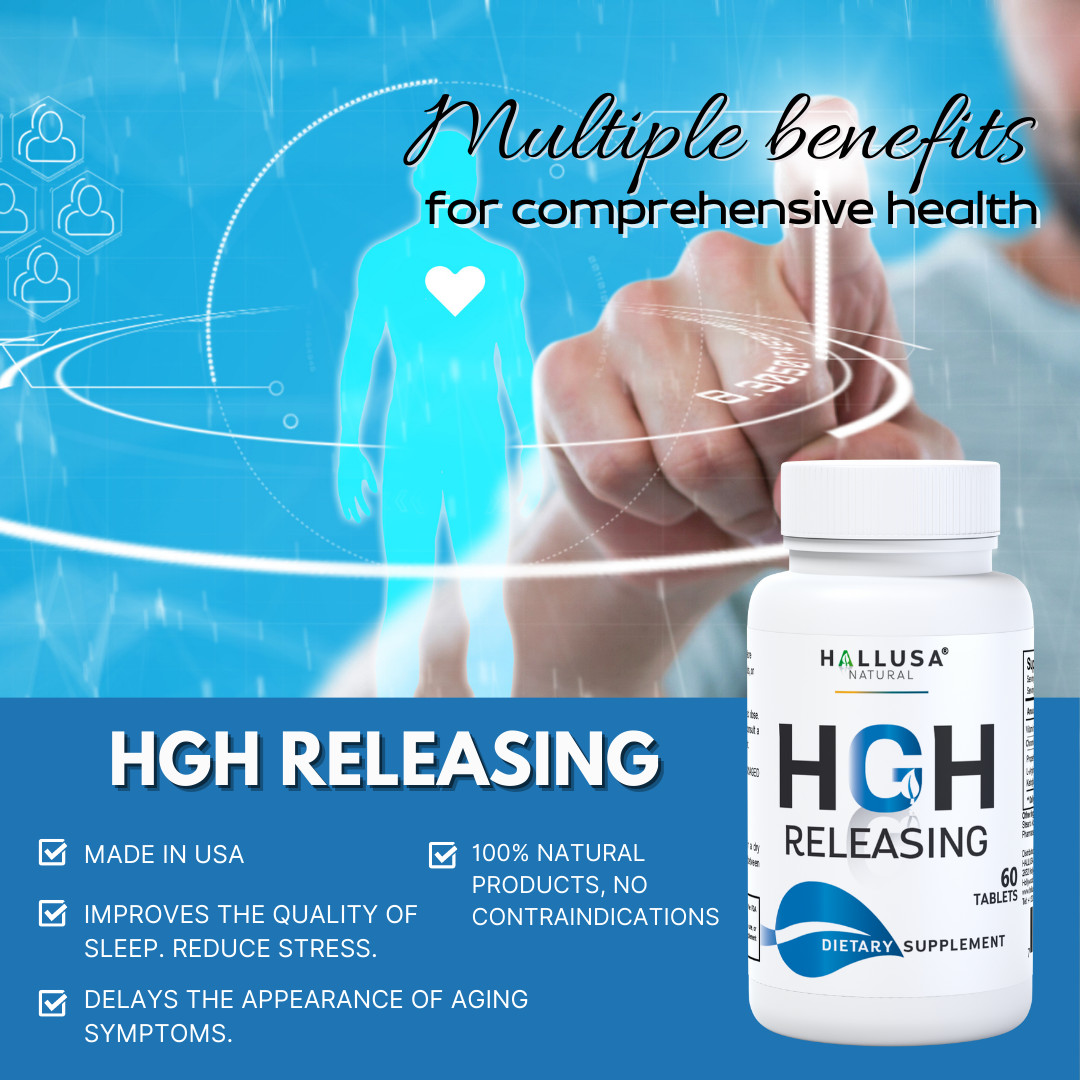 HGHBooster – Natural Growth Support – Energy & Performance – L Arginine, 60 Tabs
