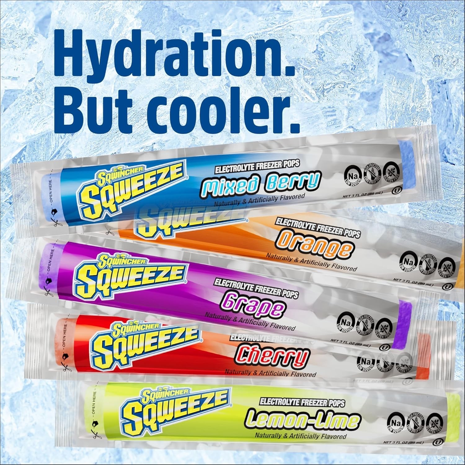 Variety Pack Sqweeze Electrolyte Pops – 10 Pack x 5