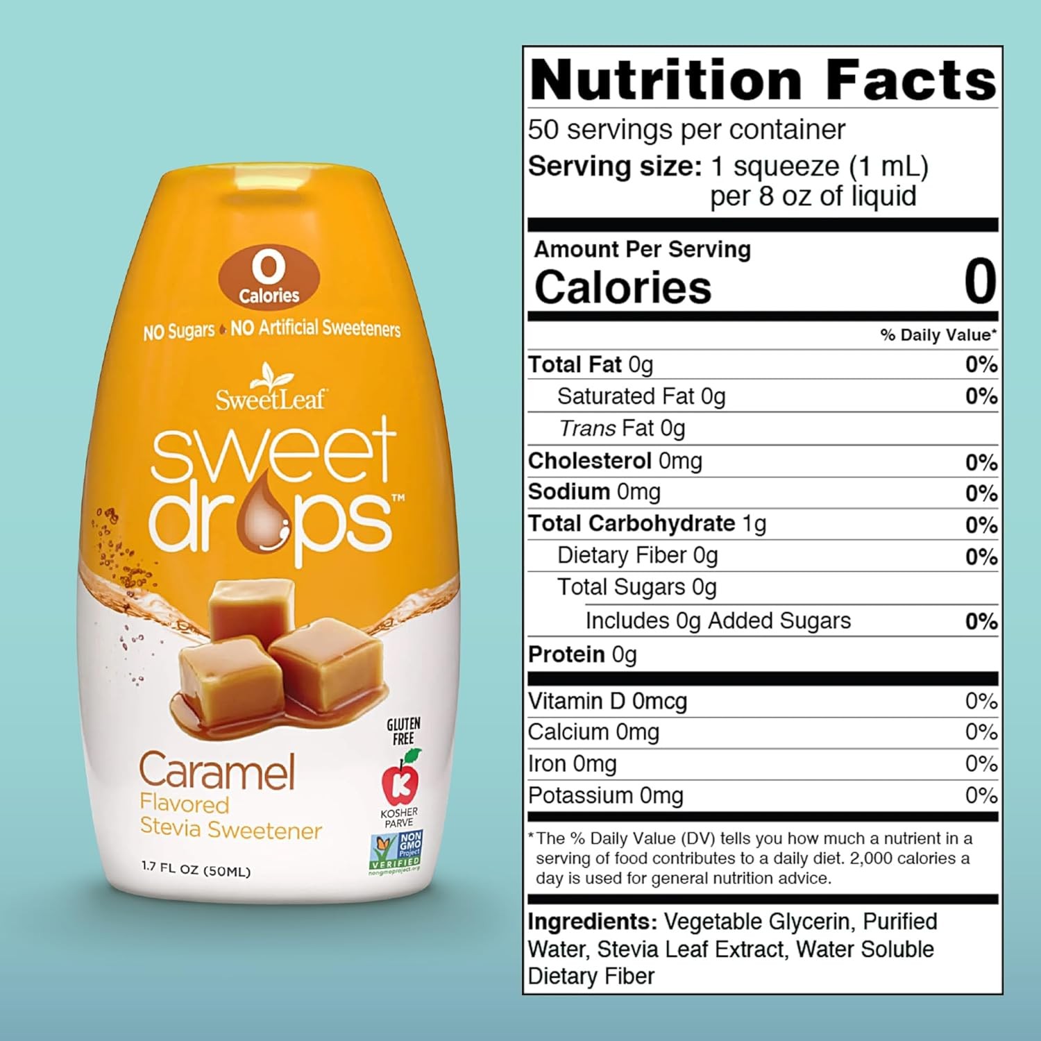 SweetLeaf Sweet Drops Caramel 1.7 Fl Oz Ea (Pack of 6)
