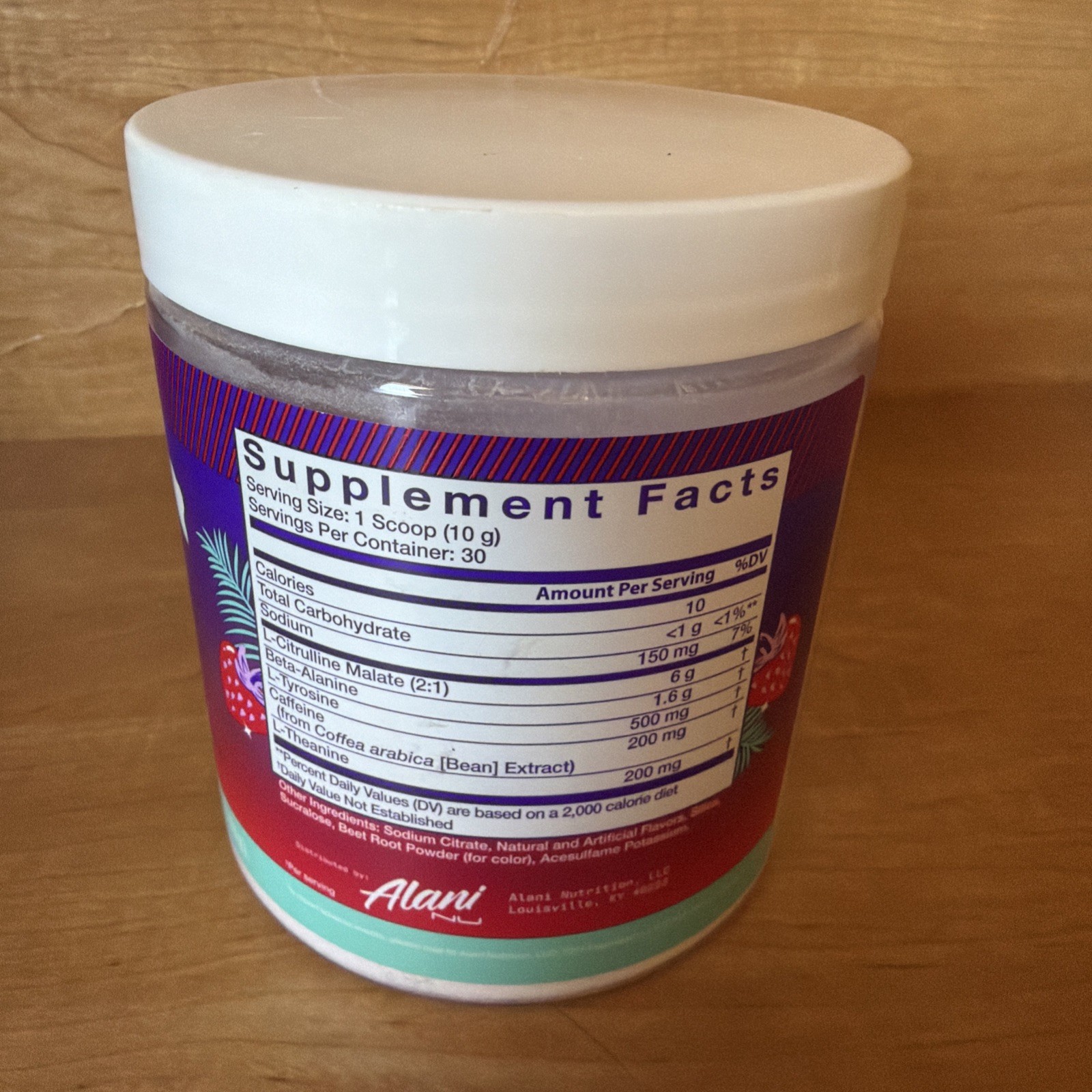 Alani Nu Pre-Workout Hawaiian Shaved Ice 30 Servings 10.7 oz 07/2027