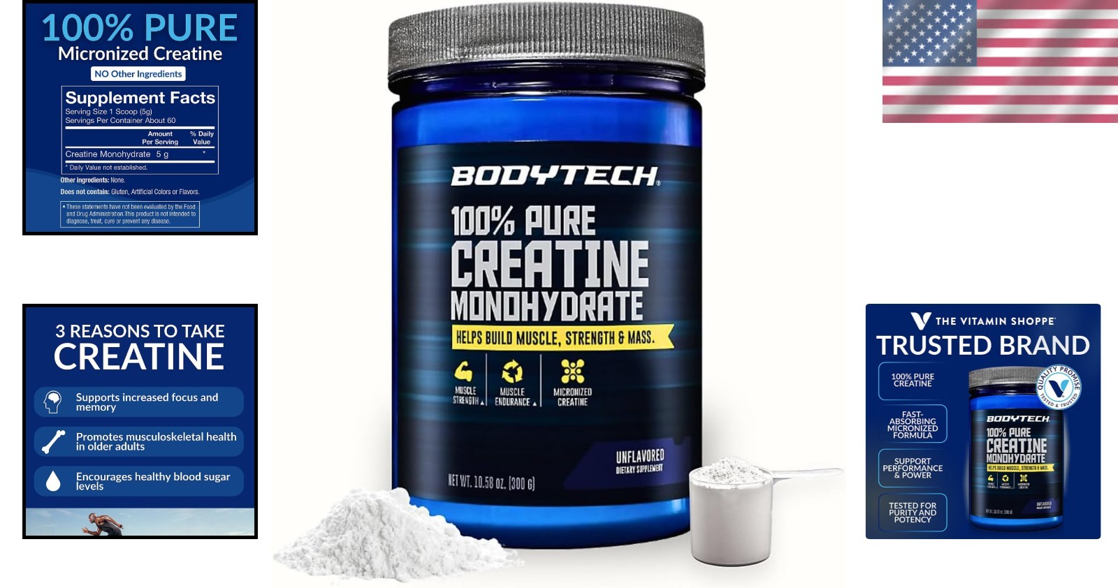 Micronized Creatine Powder – 60 Servings, Muscle Support for Men & Women