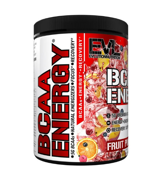Evlution Nutrition BCAA Powder for Pre Workout & Muscle Recovery, 30 Servings Fr