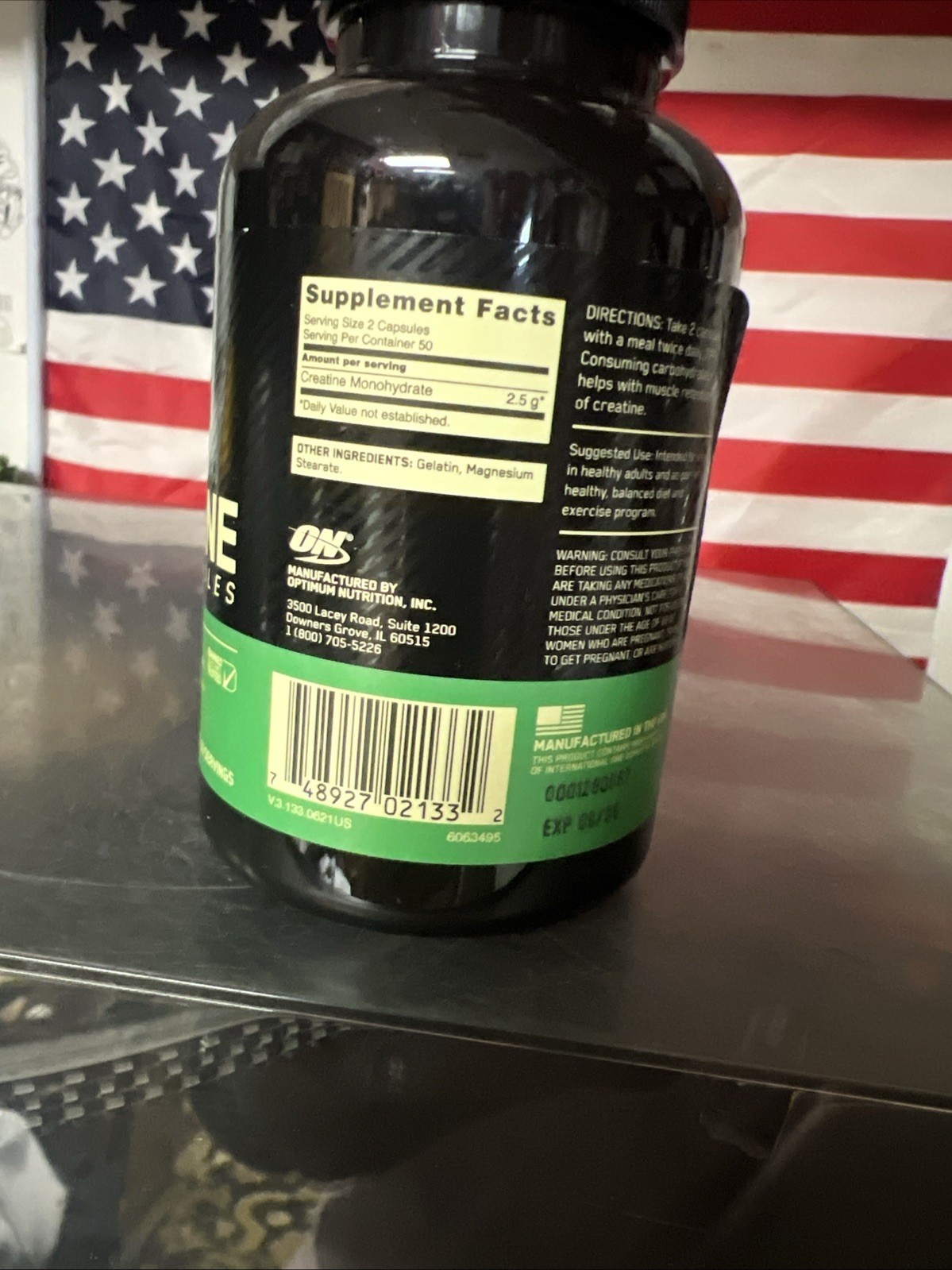 Micronized Creatine Capsules, 100 Capsules (1.25 g per Capsule )