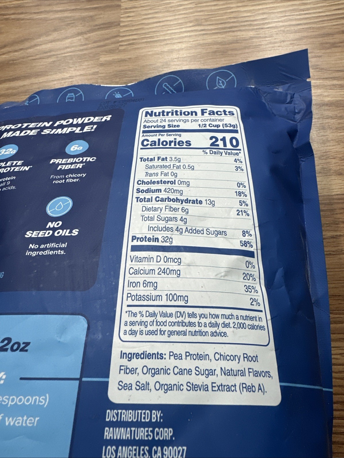 Koia Elite Vanilla Protein Powder 32g Plant-Based Dairy Free Non-GMO 44.8/2.8LBs