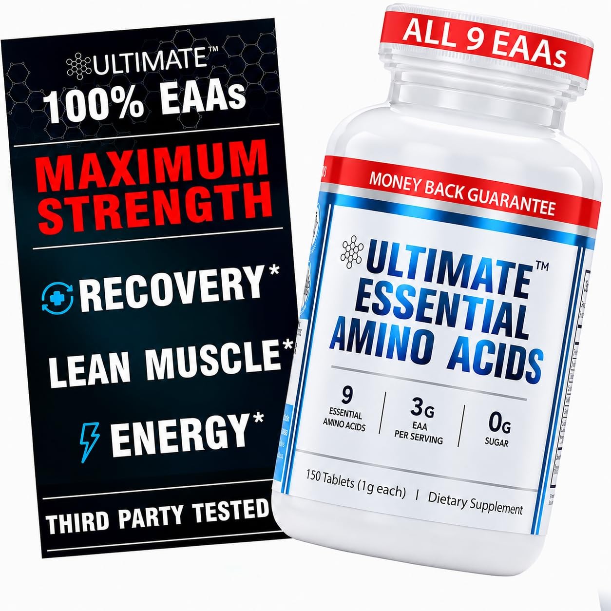 100% Essential Amino Acid Supplement for Cutting, Fasting & Workouts – All 9 EAA