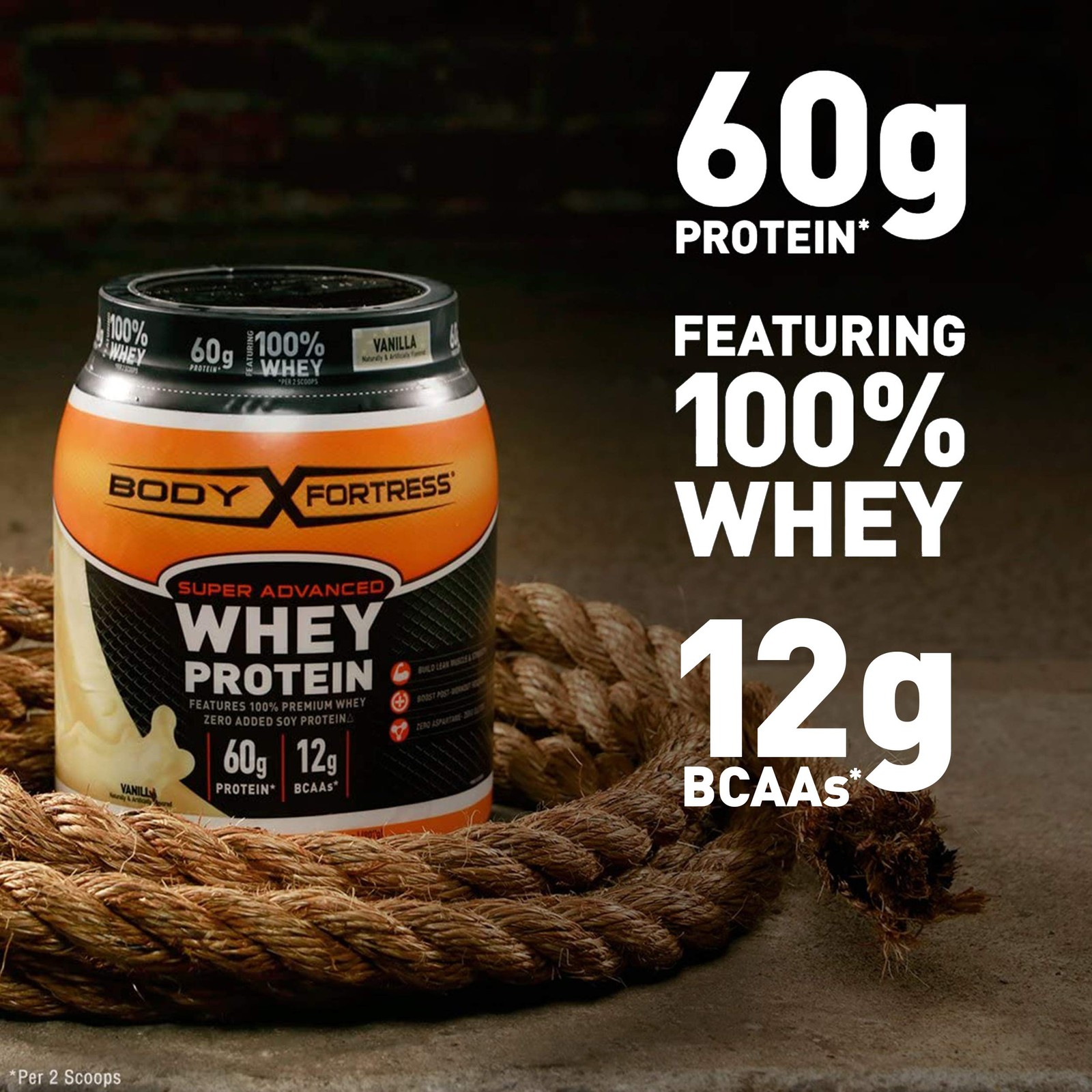 Body Fortress Super Advanced Mass Gainer Chocolate 4 Lb Protein Powder