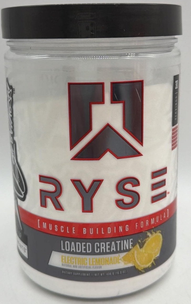 RYSE Muscle Building Formula Loaded Creatine ~ Electric Lemonade FLVR ~ EXP 8/27