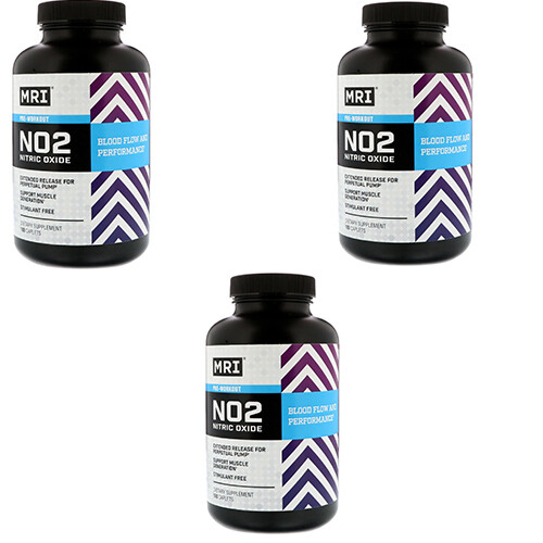MRI Performance NO2 Nitric Oxide Pre Workout Pump 90 caps (3 PACK) = 240 CAPS!!