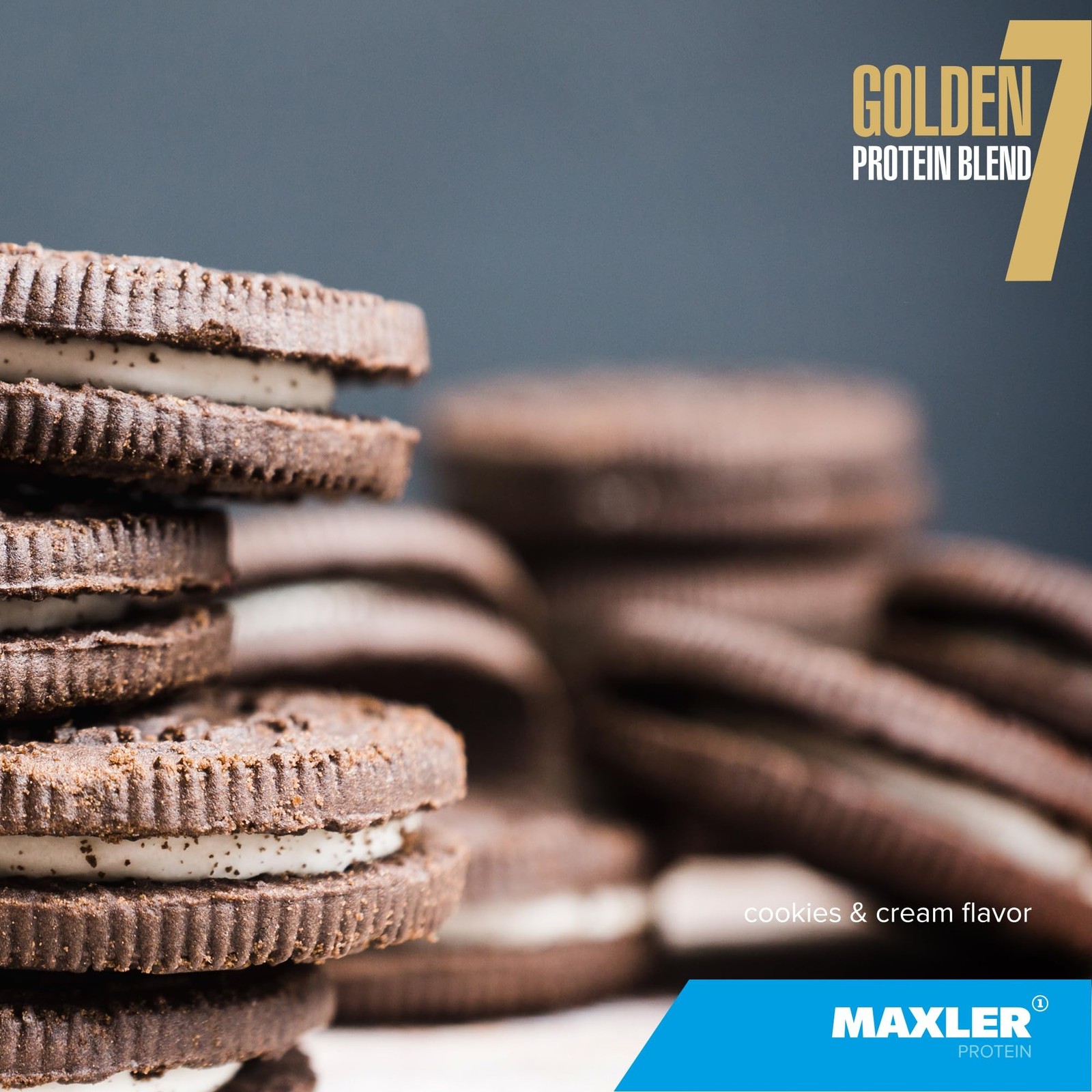 Maxler Golden 7 Protein Blend Cookies and Cream 5 lb