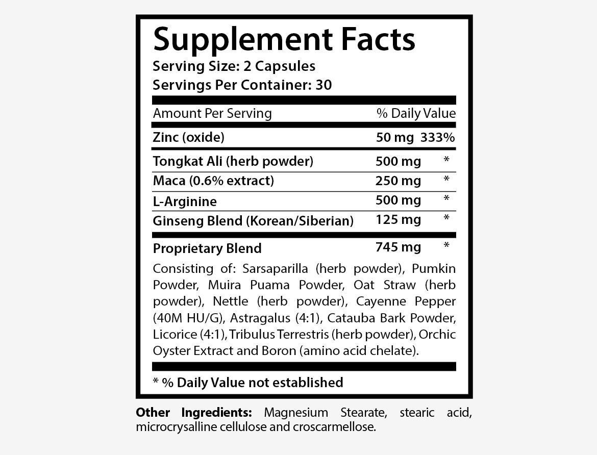 Male Libido Enhancement LONGJACK w/Maca, Tongkat (2 Bot)
