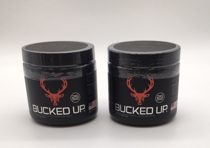 2X BUCKED UP PRE WORKOUT POWDER BLOOD RAZ 9.02 EXP 03/27 OR BETTER