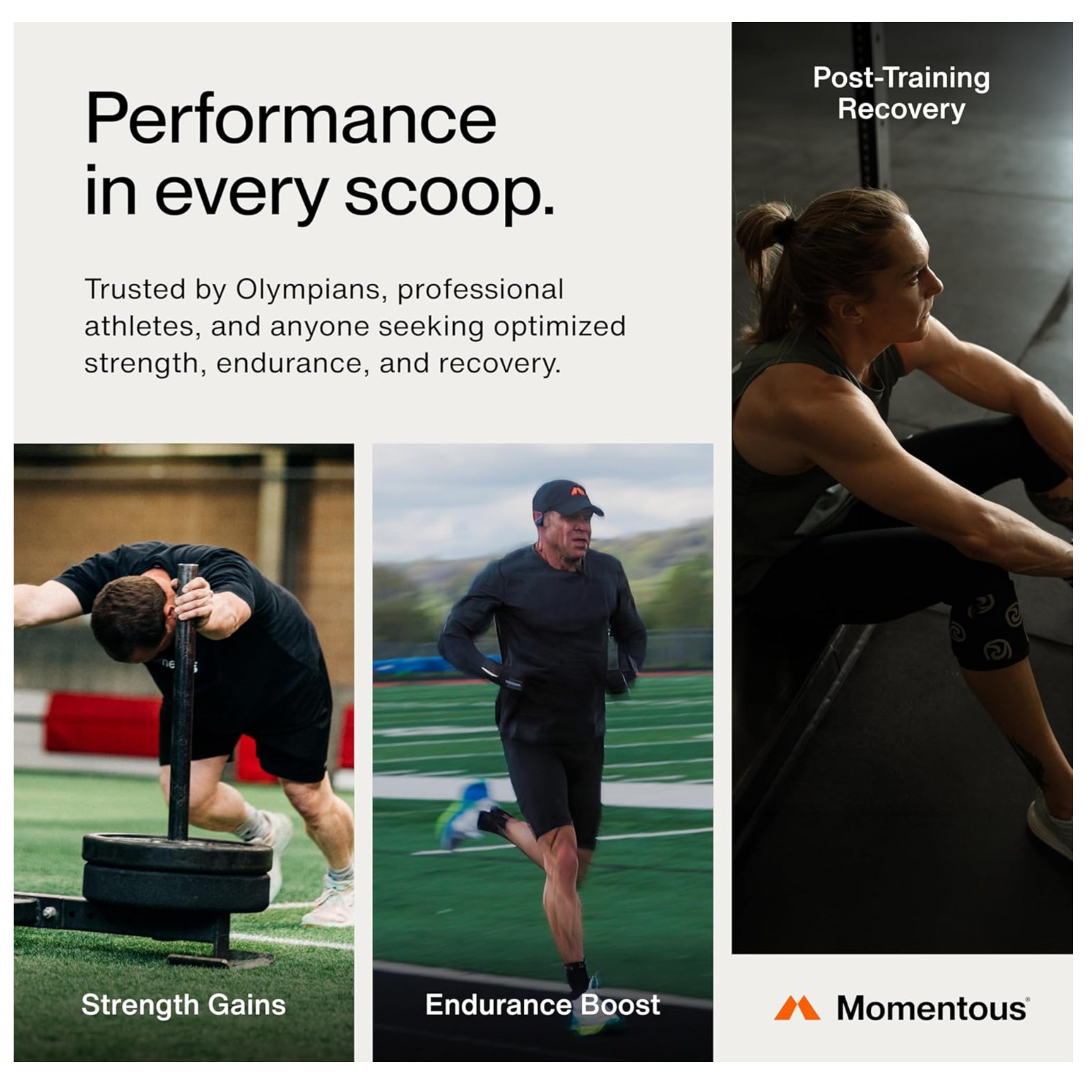 Momentous Creapure Creatine Monohydrate Powder 5g – Strength & Recovery 90srv