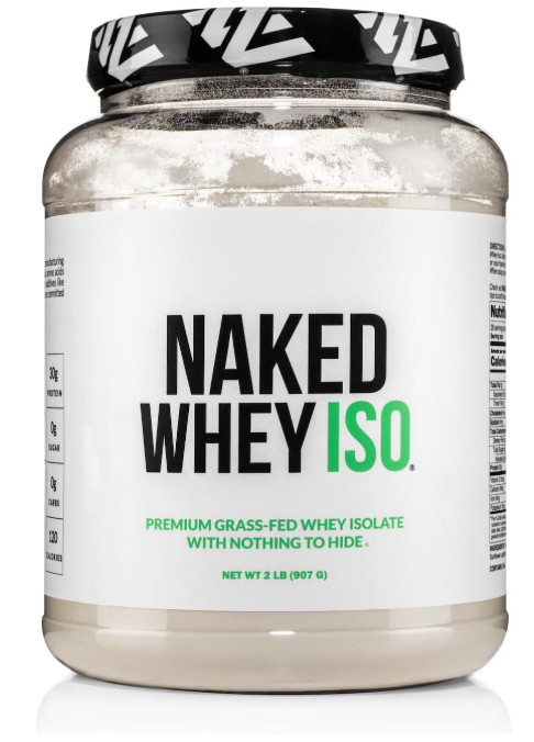 Naked Whey Isolate Protein Unflavored 30g 28Sv Zero Carb Grass Fed