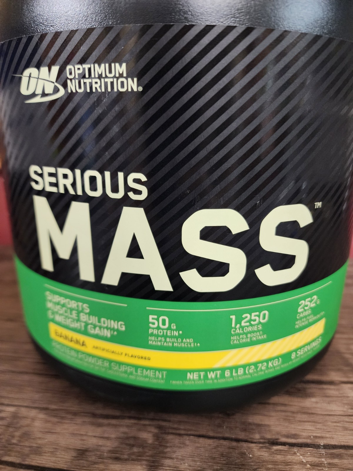 Optimum Nutrition Serious Mass Protein Powder, Banana, 6 LBS, Expiring 10/21/27