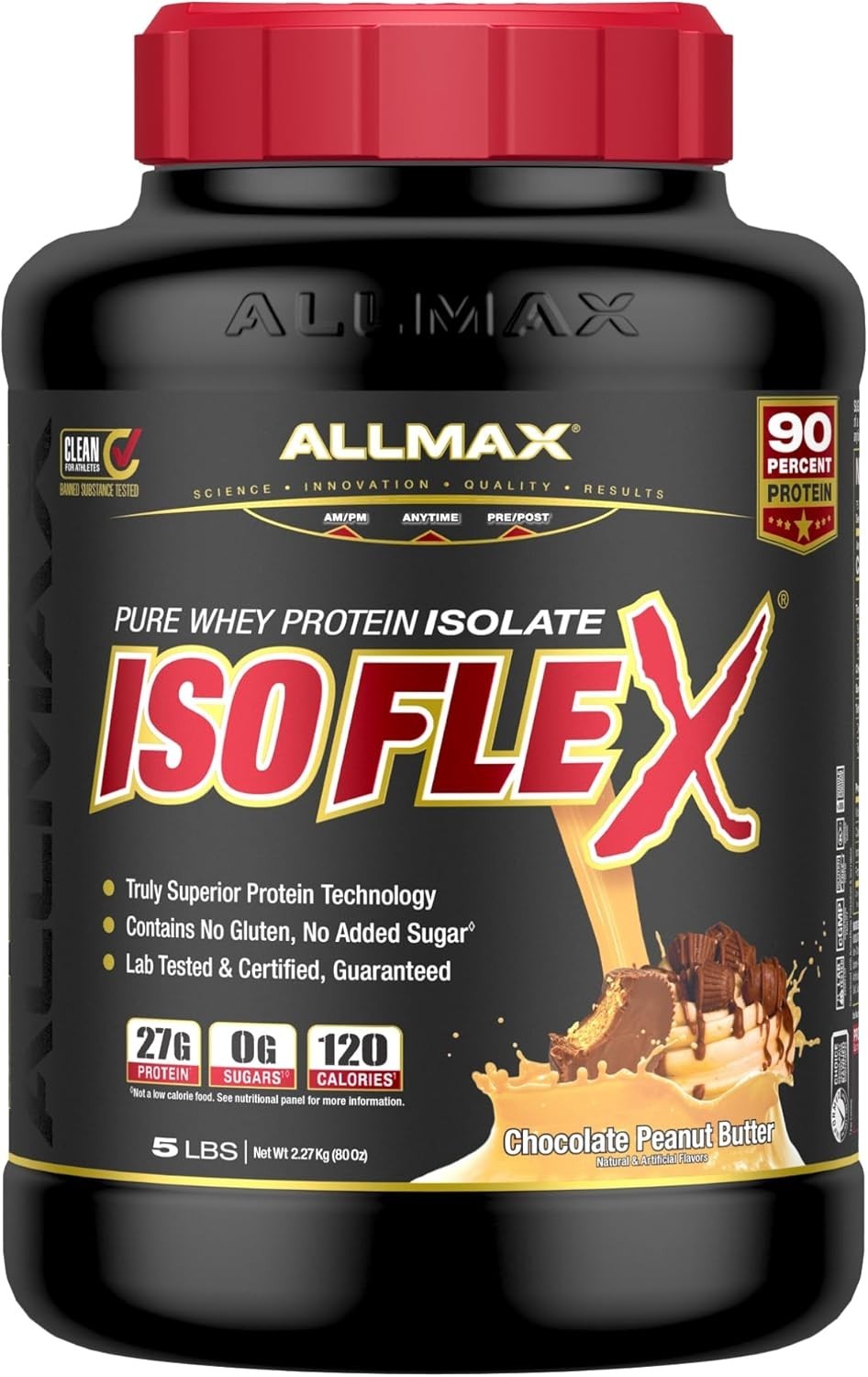 Allmax IsoFlex Pure Whey Protein Isolate Chocolate Peanut Butter 5 lb (2.27 kg)